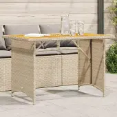 Merkloos Gartentisch mit Holzplatte und Stahlrahmen