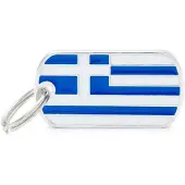My Family Haustiermarke Mit Griechischer Flagge