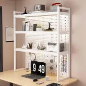 Sonstiges Schreibtischregal Weiß 3 Ebenen 100cm Wohnheim Büro Arbeitszimmer Aufsatz