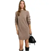 Pepe Jeans für Damen. PL9537924 Adami Kleid beige (M), Lässig, Acryl, Langarm