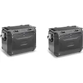 Kappa Seitenkoffer "KVG K-Voyager" – Set, Schwarz, 48 l links/rechts