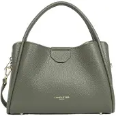 LANCASTER PARIS Handtasche Ida Double M Magnetisch Rauchiges Khaki