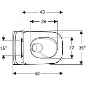 Geberit 503162001 iCon Set WWC-Tiefspüler, geschl.