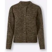 HEINE Strickjacke , Damen, Gr. 50, braun (schoko, sesam, meliert), 69% Polyacryl, 15% Baumwolle, 11% Viskose, 5% Wolle, meliert, Strickjacken Strickjacke