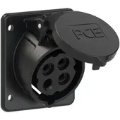 Pce 414-7f87 CEE-Anbausteckdose schräg (75x85mm) 16A 4p 7h IP44/IP54 4147f87