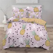 Sonstiges Bettwäsche Set Ananas Tropisch 155x220cm + 80x80cm Mikrofaser 2-teilig