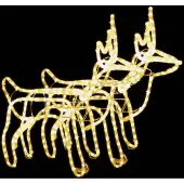 Syfax Rentier-Silhouetten 2 Stk. Warmweiß 60x30x60 cm