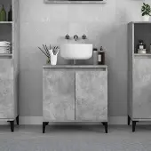 Sonstiges Badunterschrank Waschbeckenunterschrank Betongrau 58x33x60 cm Holzwerkstoff