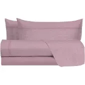 Merkloos Solidchoice – 100% Baumwoll-Bettwäsche-Set für ein Doppelbett, mit Leinenoptik