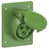 Pce 413-10f8 CEE-Anbausteckdose schräg (80x97mm) 16A 3p 10h IP44/IP54 41310f8