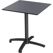 Veba X Cross Terrassentisch Schwarz gestell + Schwarz HPL 70x70 cm