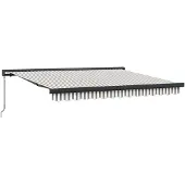 vidaXL Ausziehbare Markise Hellgrau und Weiß 300 x 250 cm