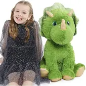 Merkloos Omgoods – Flauschiger Kuscheltriceratops für Kinder, 62 cm