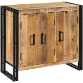 vidaXL Sideboard Braun 80 x 33 x 70 cm Massivholz Mango