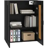 vidaXL Wandschrank Schwarze Eiche 69,5 x 34 x 90 cm Holzwerkstoff