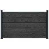 vidaXL zaunset 180 x 105 cm WPC und Aluminium Schwarz