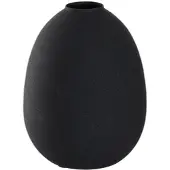 Leonardo Dekovase "CASOLARE 16,4 cm schwarz Metall", schwarz, B:12,8cm H:16,4cm T:12,8cm Ø:12,8cm, Metall, Vasen, Dekovase