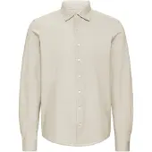 Casual Friday Langarmhemd "Langarmhemd CFFris", Herren, Gr. XL, N-Gr, braun (silber sage), Obermaterial: 94% Baumwolle CO. 6% Elasthan EL., Hemden Langarmhemd