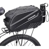 Unyqoos Fahrradtasche 10 Liter - Multifunktionale, wasserdichte Fahrradtasche in Schwarz
