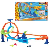 Hot Wheels Stunt Tracks Schnellstart-Looping-Trackset und Die-Cast-Spielzeugauto im Maßstab 1:64, Fahrzeug- & Schienen-Set, 4 Jahr(e), Kunststoff, Mehrfarbig