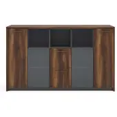 JVmoebel Elegantes Sideboard Modernes Design Farbe Braun Grau Einfarbiges Muster