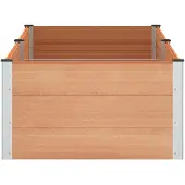 vidaXL Hochbeet Braun 200 x 100 x 54 cm WPC und Aluminium
