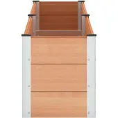 vidaXL Hochbeet Braun 250 x 50 x 54 cm WPC und Aluminium