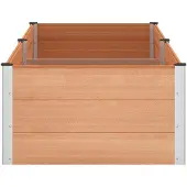 vidaXL Hochbeet Braun 250 x 100 x 54 cm WPC und Aluminium