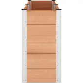 vidaXL Hochbeet Braun 250 x 50 x 91 cm WPC und Aluminium