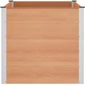 vidaXL Hochbeet Braun 150 x 100 x 91 cm WPC und Aluminium