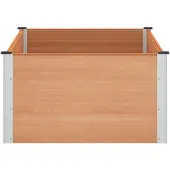 vidaXL Hochbeet Braun 150 x 100 x 54 cm WPC und Aluminium