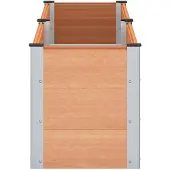 vidaXL Hochbeet Braun 200 x 50 x 54 cm WPC und Aluminium