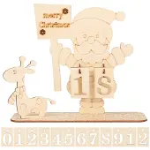 Dripio Adventskalender 2024 aus Holz, DIY, Countdown-Block, Weihnachtsmann