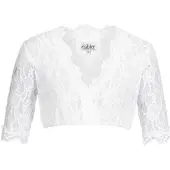 Nübler Dirndlbluse NÜBLER "Dirndlbluse 3/4 Arm Laura", Damen, Gr. 46, weiß, Obermaterial: 89% Polyacryl PAN recyc.. 11% Elasthan EL., Blusen Dirndlbluse