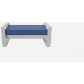 JVmoebel Stilvoller Couchtisch Blau Aluminiumrahmen Wasserabweisender Stoff
