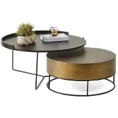 JVmoebel Modern Neu Couchtische Wohnzimmer Metall Elegant Stilvoll Luxus Rund