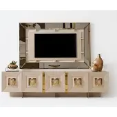 JVmoebel Wohnzimmer-Set Unterer Block TV-Panel Couchtisch Glasplatte Metallrahmen