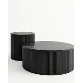 JVmoebel Couchtisch-Set Farbe Dunkelblau Moderner Stil Dunkles Marmor Neu