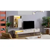 JVmoebel Elegantes Wohnzimmer-Set:Couchtisch,Sideboard,Regal und Beistelltisch