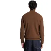 Timberland Mens Merino 1/4 Zip Sweater brownout heathe S