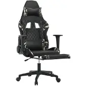 vidaXL Gaming-Stuhl mit Fußstütze Schwarz und Tarnfarben Kunstleder