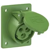 Pce 413-10 CEE-Anbausteckdose schräg (70x85mm) 16A 3p 10h IP44/IP54 41310