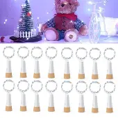 Dripio Flashenlichter mit Korken, USB-wiederaufladbar, 20 LEDs, 2 m, 16er-Pack