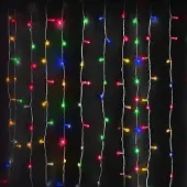 OEM Vorhanglichter, 1x1 m, RGB+Gelb, 3 AA-Batterien, festlich