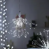 OEM 90 LED Starburst Lichterkette, Fernbedienung, 8 Modi, warmweiß