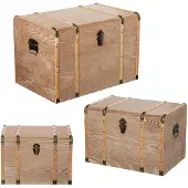 Dripio 3er-Set Holzkisten, verwittert, natur, 60x40x40 cm