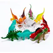 OEM Dino-Lichterkette, 10 LED-Figuren, 1,7 m, batteriebetrieben, bunt