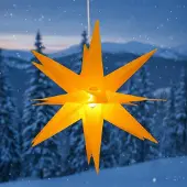 OEM 3D Faltstern 18 Zacken Ø 55 cm LED E14 gelb Außen