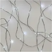 OEM Nano-Lichterkette, kaltweiß, 10 m, 100 LEDs, IP44, Timer