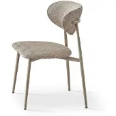 JVmoebel Stuhl Beige Bequem Weich Stoff Metall Modern Komfortabel Stilvoll